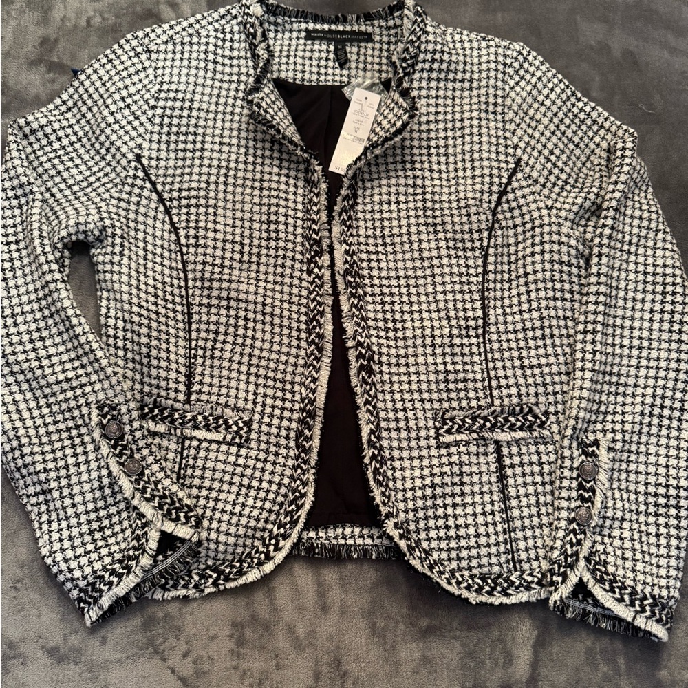 NWT White House Black Market Tweed Blazer